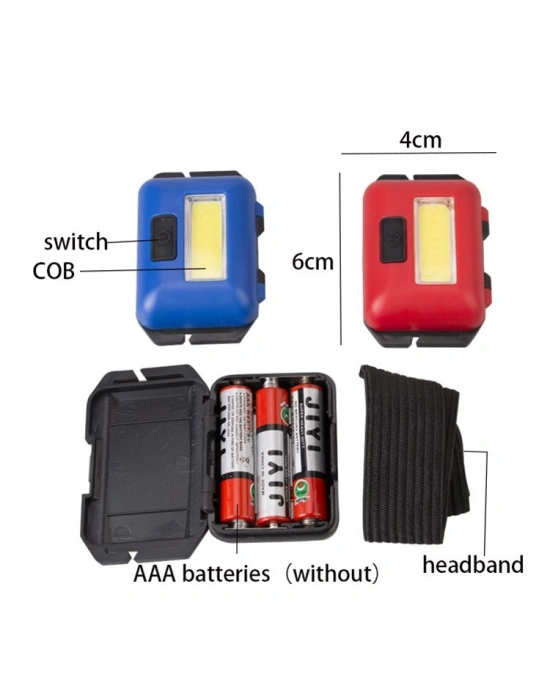 Ps-t89 Mini Pilli Cob Led 3 Mod Su Geçirmez Kafa Feneri Lambası