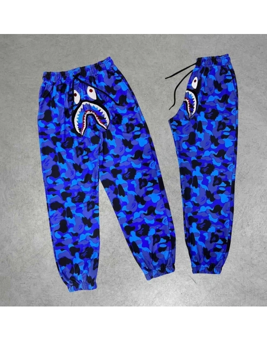 Pubg Bape x Shark Eşofman Altı - Mavi -