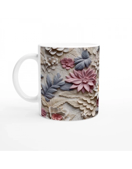 Pudra Baharı Çiçekli Kupa Bardak