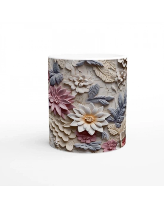 Pudra Baharı Çiçekli Kupa Bardak