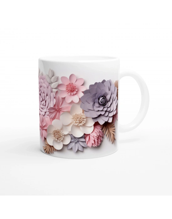 Pudra Rüyası Çiçekli Kupa Bardak