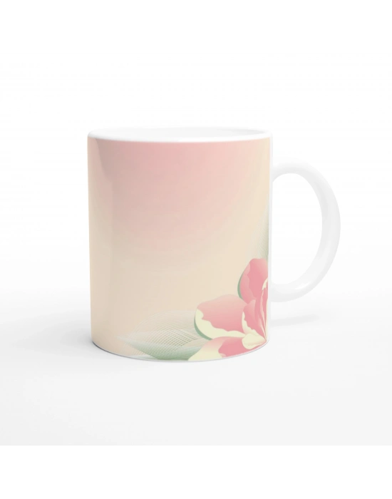 Pudra Zarafeti Dijital Çiçek Kupa