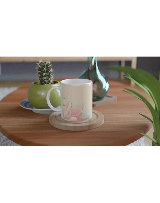 Pudra Zarafeti Dijital Çiçek Kupa