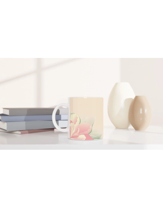 Pudra Zarafeti Dijital Çiçek Kupa