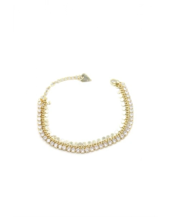 Pullu Su Yolu Bileklik - Altın