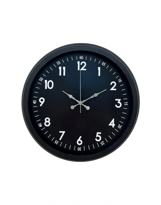 ® Pure Dark Black 40 Cm Metal Duvar Saati