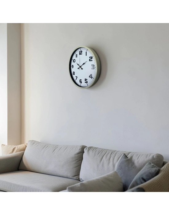 Pure Krem 36 Cm Klasik Duvar Saati