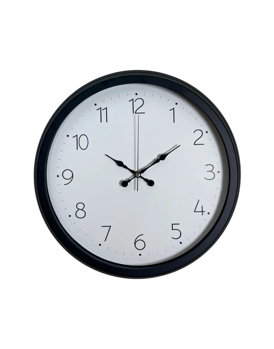 ® Pure Time Black 40 Cm Metal Duvar Saati