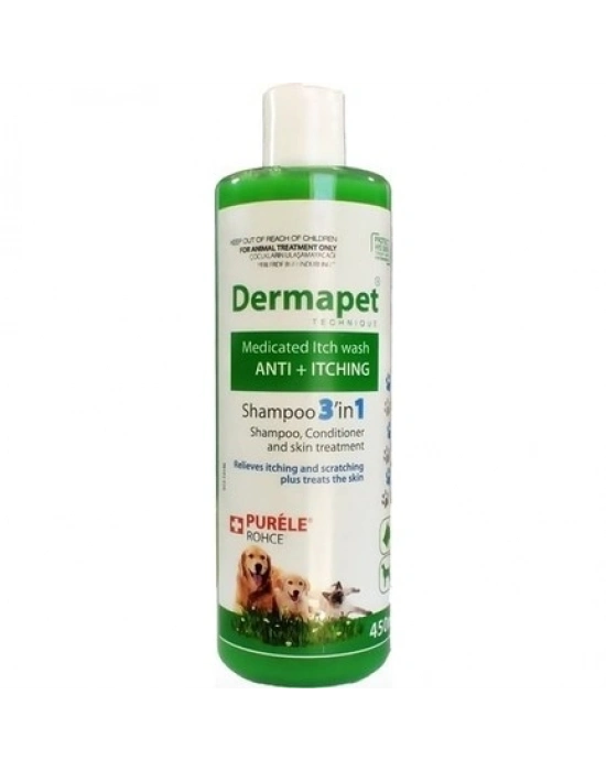 Purele Dermapet Kedi Köpek Şampuanı 3in1 Plus 450 ml