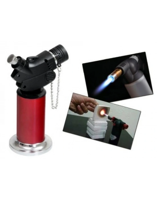 Pürmüz Çakmak Kapaklı 1300 Derece Gazlı Pürmüz Çakmak Alev Isı Tabancası