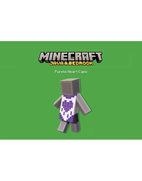 Purple Heart Cape Minecraft Java & Bedrock Edition Dlc