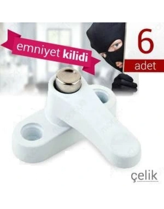 Pvc Kapı Pencere Emniyet Kilidi -  Pimapen Kilidi - Çelik - 6 Adet