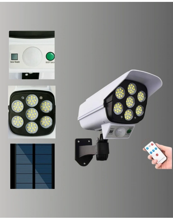 PVC+PC Malzemeli, 2si 1 Arada Güvenlik Lambası – Ayarlanabilir Başlık ve Panel Açısı