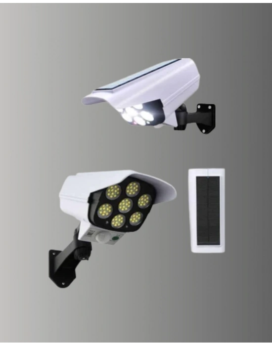 PVC+PC Malzemeli, 2si 1 Arada Güvenlik Lambası – Ayarlanabilir Başlık ve Panel Açısı