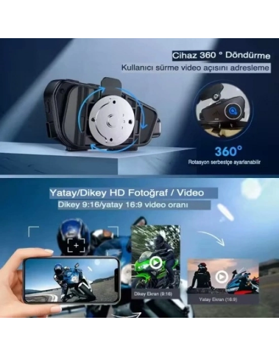Q28 Kameralı Motosiklet Kask Kulaklığı