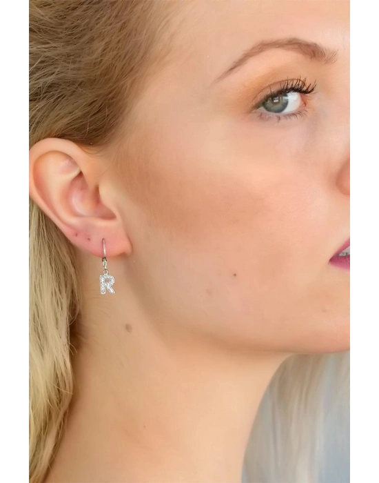 ® R Harf Bayan Küpe