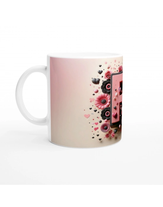 R Harfi Modern Tasarımlı Kupa Bardak