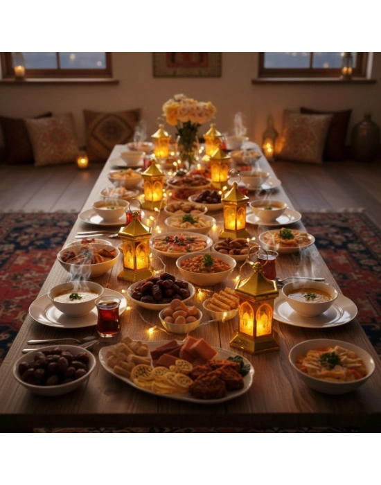 Ramazan Temalı Altıgen Kubbe LED Lamba