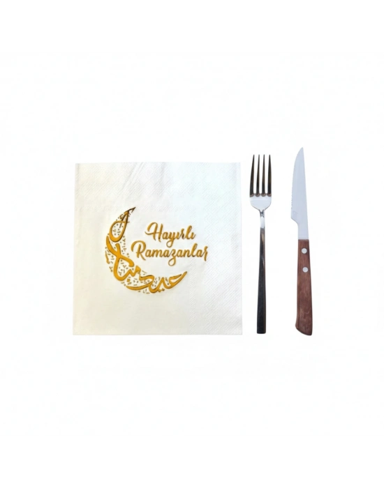 Ramazan Temalı Yaldız Baskılı Peçete