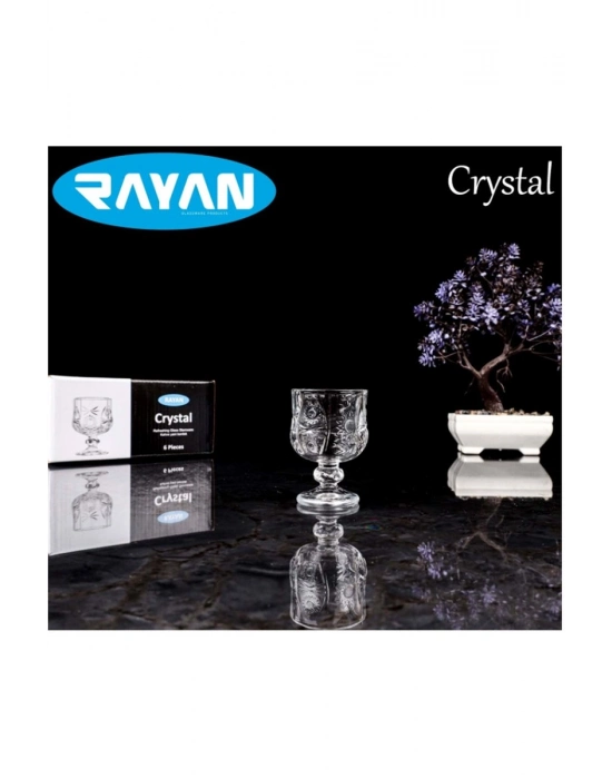 Rayan Crystal 6lı Kahve Yanı Bardak mudanis