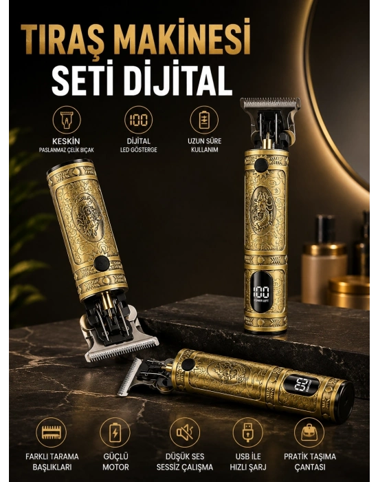 RD 378 Çizik Tıraş Makinesi Seti Dijital