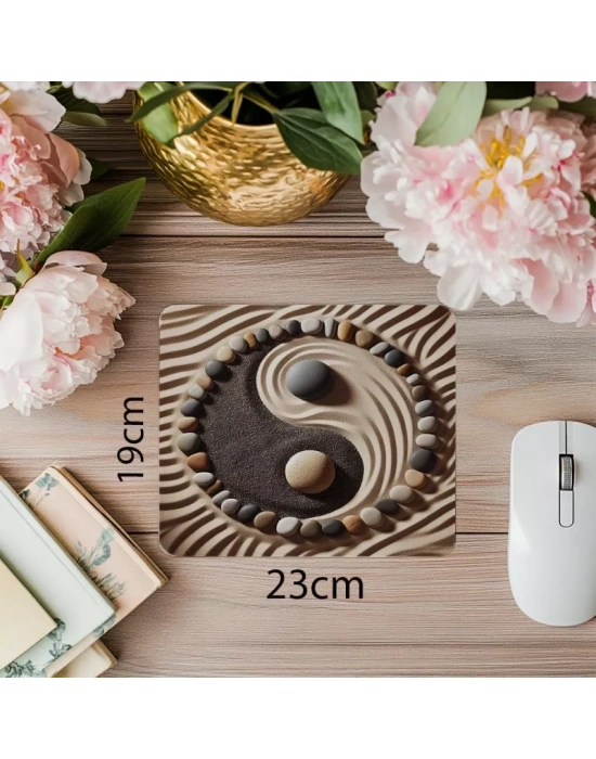 Reflektif Sulu Koi Temalı Mousepad - 19x23 cm 2 mm Dikdörtgen İthal Baskılı Mouse Pad