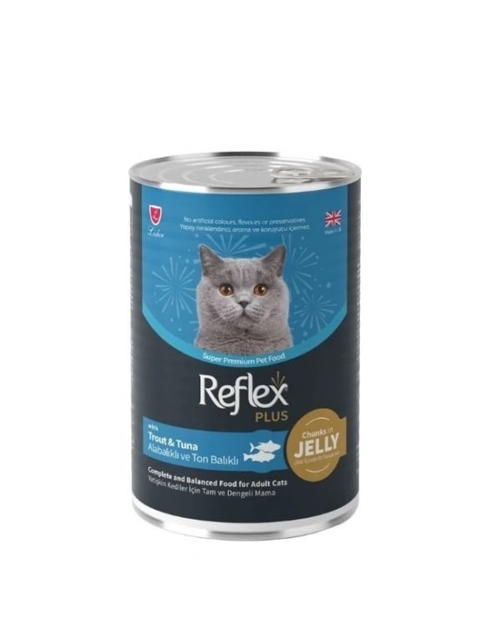 Reflex Plus Jöle İçinde Alabalıklı ve Ton Balıklı Yetişkin Konserve Kedi Maması 1 Adet 400 Gr