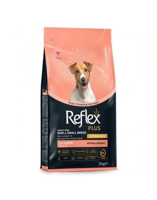 Reflex Plus Kuzu Etli Mini ve Küçük Irk Kısırlaştırılmış Yetişkin Köpek Maması 3 Kg