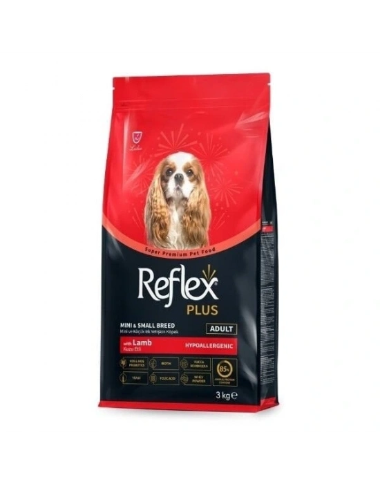 Reflex Plus Kuzu Etli Mini ve Küçük Irk Yetişkin Köpek Maması 3 Kg
