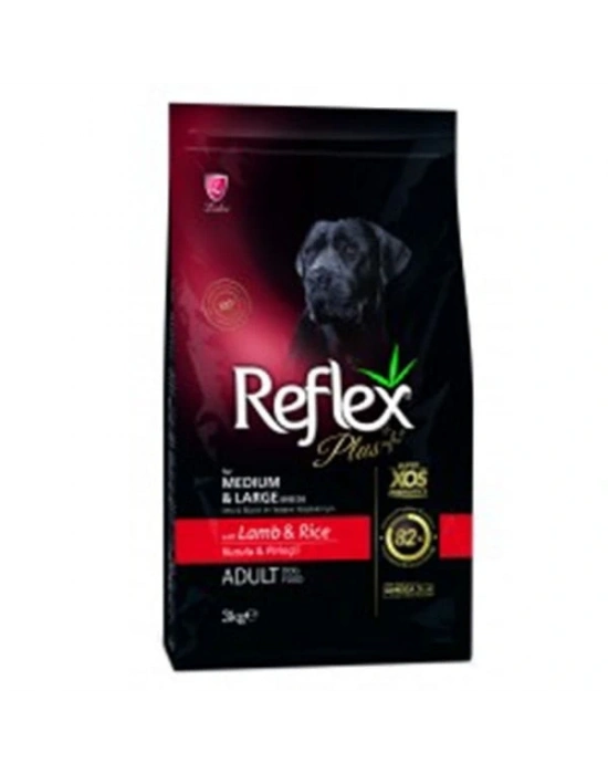 Reflex Plus Kuzulu Orta ve Büyük Irk Yetişkin Köpek Maması 3 Kg