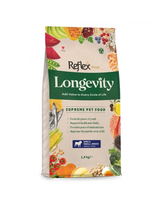 Reflex Plus Longevity Hipoalerjenik Mini ve Küçük Irk Yetişkin Köpek Maması 1,4kg