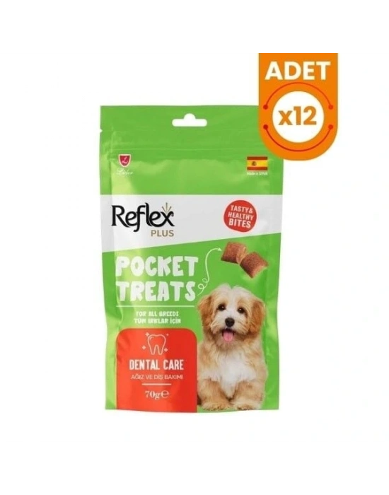 Reflex Plus Pocket Treats Ağız ve Diş Sağlığı için Köpek Ödül Maması 70 Gr 1 Adet