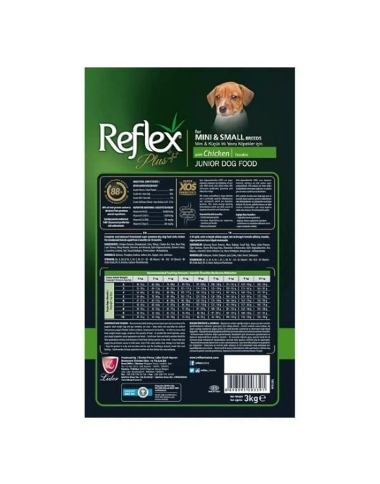 Reflex Plus Puppy Tavuklu Küçük Irk Yavru Köpek Maması 3 Kg