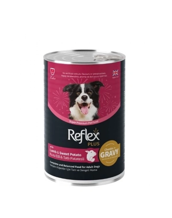 Reflex Plus Sos İçinde Kuzu Etli ve Tatlı Patatesli Yetişkin Konserve Köpek Maması 1 Adet 400 Gr