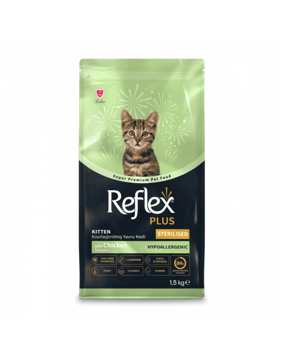 Reflex Plus Sterilised Kitten Tavuklu Kısırlaştırılmış Yavru Kedi Maması 1.5 Kg