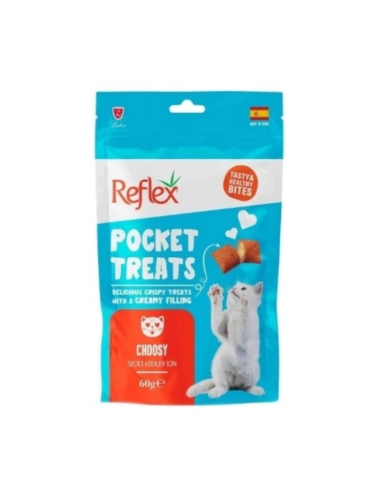 Reflex Pocket Treats Tavuklu Seçici Kediler için Kedi Ödül Maması 1 Adet 60 Gr