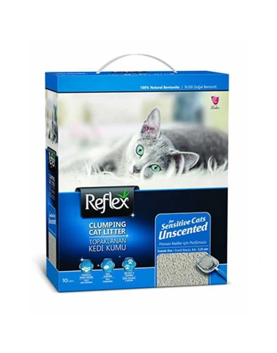 Reflex Sensitive Kokusuz Bentonit Doğal Kedi Kumu 1 Adet 10 Lt