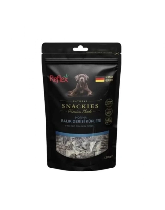 Reflex Snackies Natural Morina Balık Derisi Küpleri Tahılsız Köpek Ödül Maması 1 Adet 130 Gr