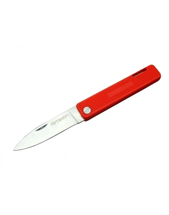 Remixon K200red Kamp / Bahçe Çakı Kırmızı 18 Cm - Manuel, Plastik Sap