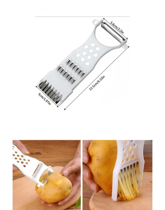 Rende Soyacak 5 Fonksiyonlu Sebze Meyve Soyucu Patates Havuç Salatalık Zencefil Doğrayıcı