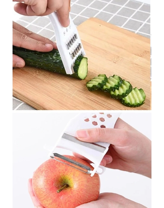 Rende Soyacak 5 Fonksiyonlu Sebze Meyve Soyucu Patates Havuç Salatalık Zencefil Doğrayıcı