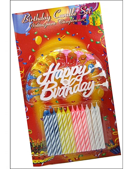 Rengarenk Happy Birthday Doğum Günü Mumları