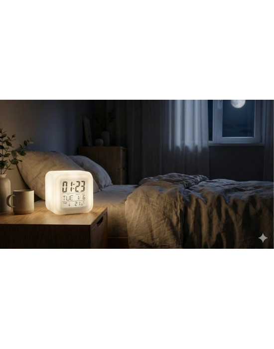 Renk Değiştiren Küp Saat