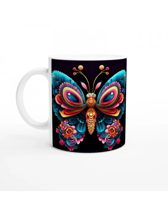 Renk Patlaması Kelebek Kupa Bardak