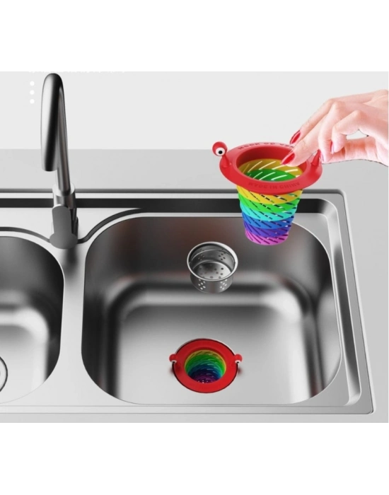 ® Renkli 6 Kademeli Lavabo Süzgeci