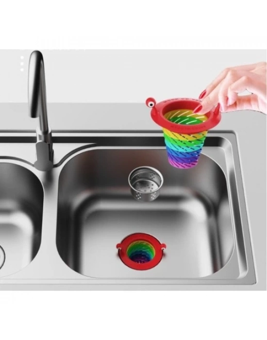 Renkli 6 Kademeli Lavabo Süzgeci