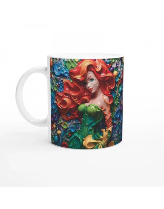 Renkli Deniz Kızı Baskılı Kupa Bardak