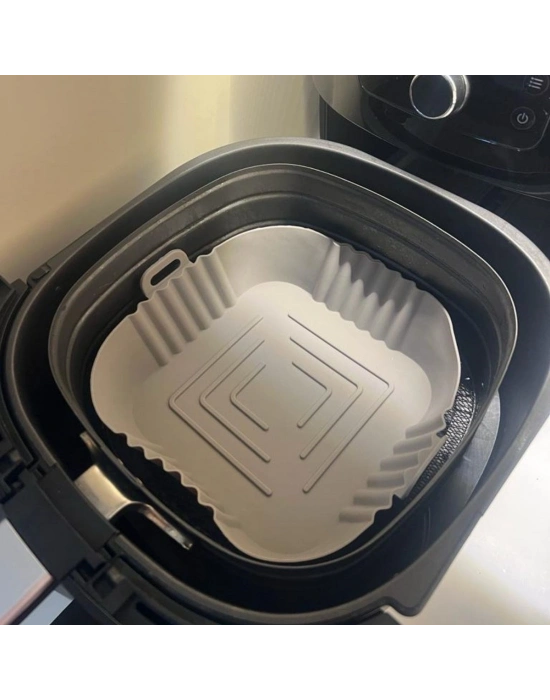 ®  Renkli Isıya Dayanıklı Yıkanılabilir Silikon Fırın Ve Airfryer Kare Model Pişirme Matı 20 Cm