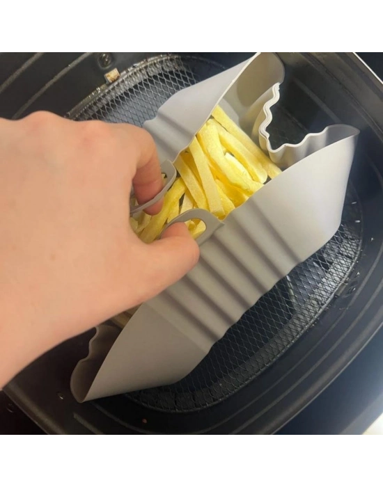 ®  Renkli Isıya Dayanıklı Yıkanılabilir Silikon Fırın Ve Airfryer Kare Model Pişirme Matı 20 Cm