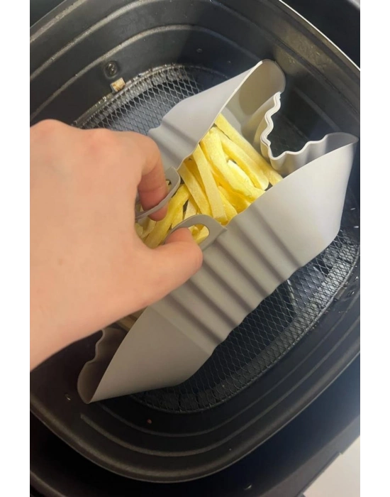 ®  Renkli Isıya Dayanıklı Yıkanılabilir Silikon Fırın Ve Airfryer Kare Model Pişirme Matı 20 Cm